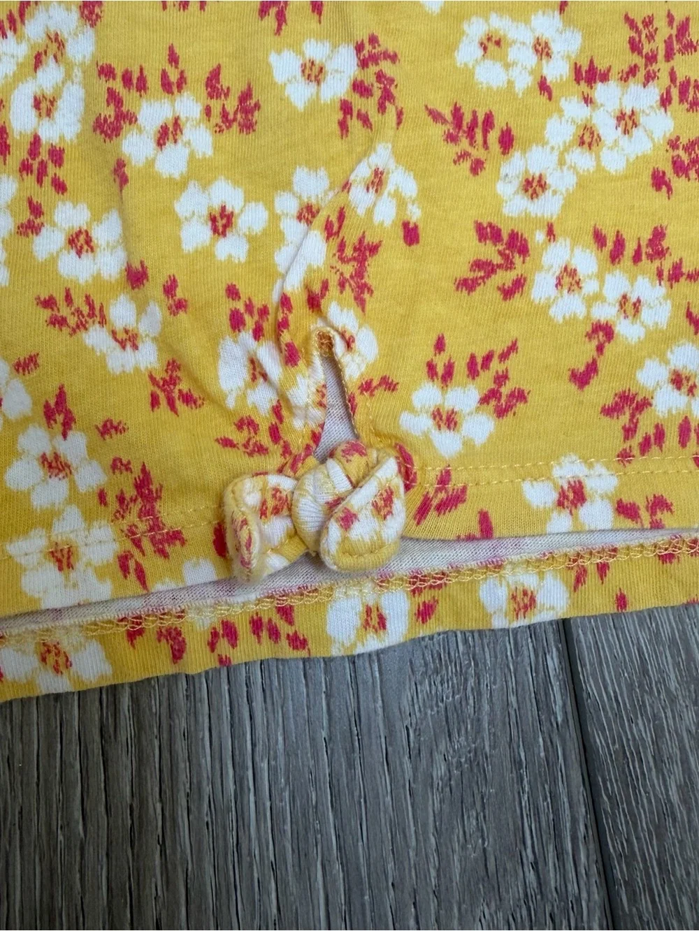 BABY GAP SHORT SLEEVE T SHIRT FLORAL YELLOW ORANGE 3T